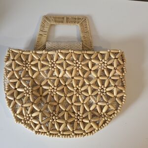 a new day Beige Floral Woven Clutch